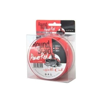 Hell-Cat Šnúra Round Braid Power Red 200m 0,50mm 57,50kg