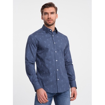 Ombre Clothing Тъмно синя мъжка фланелена риза с шарки Ombre Clothing Ombre Clothing | Sin | МЪЖЕ | S