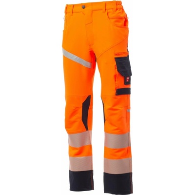 Payper NEXT 4W HI-VI reflexné nohavice oranžová fluo / tmavomodrá