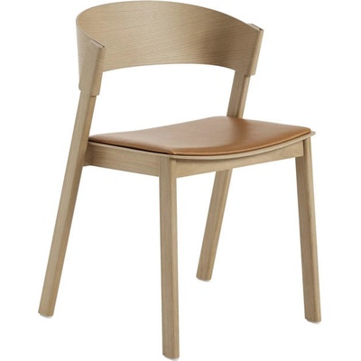 Muuto Cover Side Chair dub / kůže koňaková