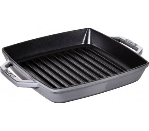 Staub grill pan induction squared Graphite Grey 33 cm