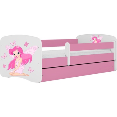Kocot Kids Babydreams víla s motýlky růžová se šuplíky s matrací