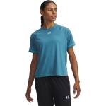 Under Armour Фланелка с къс ръкав Under Armour Women's Challenger Boxy Short Sleeve Performance Gym Top - Blue/White