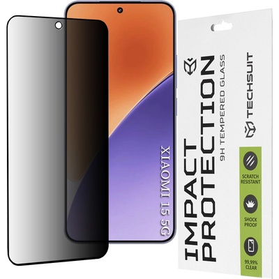 Techsuit Протектор за Xiaomi 15 - 111D Privacy Full Glue - черен