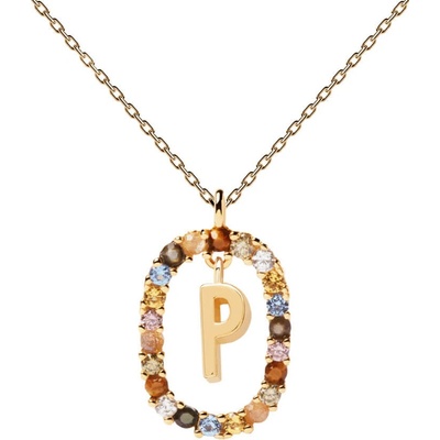 PDPAOLA Krásny pozlátený náhrdelník písmeno "P" letters CO01-275-U
