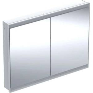 Geberit ONE - Огледален шкаф с LED осветление, 120x90x15 см, 2 врати, вграден, бял 505.805. 00.2 (505.805.00.2)