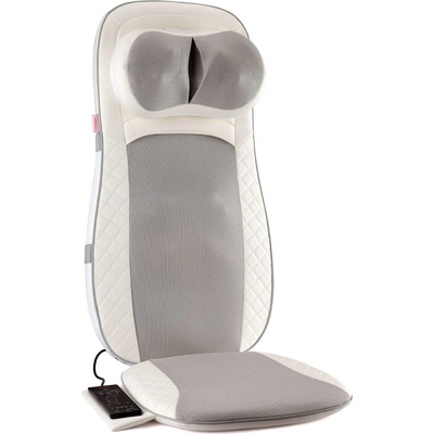 Medivon Масажираща седалка Medivon Luna, 48W, Shiatsu, Вибромасаж, 5 режима, Таймер, Инфрачервено загряване, Дистанционно, Бял/сив (Luna)