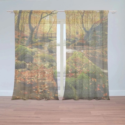 Záclony Most v lese: 2 ks - 150x250 cm - Sablio