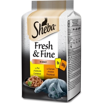 Sheba Fresh & Fine Drůbeží výběr ve šťávě 6 x 50 g