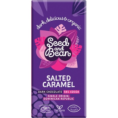 Seed & Bean BIO 58% hořká se slaným karamelem 75 g