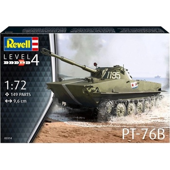 Revell Сглобяем модел, Revell, Съветски лек танк ПТ-76Б, 149 части