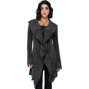 KILLSTAR Дамски пуловер (жилетка) KILLSTAR - Lunar Owl - Grey - KSRA013908