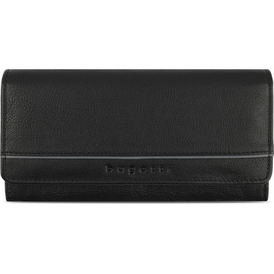 Bugatti dámská kožená s klopou RFID Banda Ladies Wallet 49133501 černá