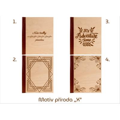 GEDEON Fotoalbum na fotorůžky 24x29 cm 40 stran Wood bronze GRAVÍR Rozměr: Rozměr nad 225 cm2, Motiv gravíru: Motiv příroda X