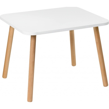 Seello Robustní bílý dětský stolek 50/60 cm Ideální skládací stolek na vyrábění a stolování. Design vhodný pro děti výška 47 cm pro pohodlné hraní