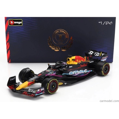 Bburago Red bull F1 Rb19 Team Oracle Red Bull Racing N 1 World Champion Winner Miami Gp 2023 Max Verstappen With Pilot And Showcase Matt modrá 1:24