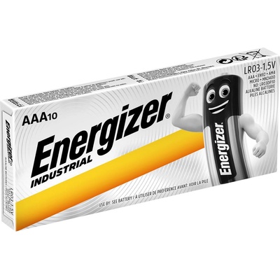 Алкални батерии индустриални lr03 aaa 1, 5v 10pk industrial energizer (energ-ba-lr03-10pk-ind)