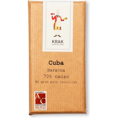 KRAK 70% hořká čokoláda CUBA Baracoa 80 g