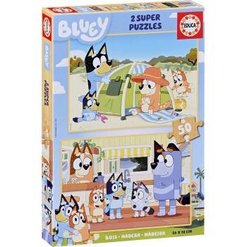 Educa Детски пъзел Educa от 2 x 50 части - Сладки кученца (EDU19408)