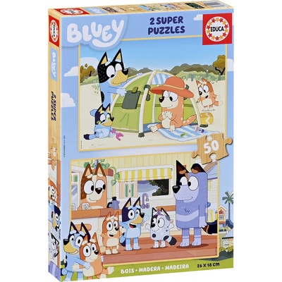 Educa Детски пъзел Educa от 2 x 50 части - Сладки кученца (EDU19408)