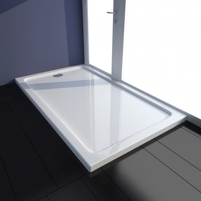 vidaXL Obdĺžniková sprchová vanička z ABS, biela 70 x 120 cm