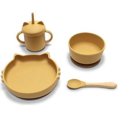 Lorelli Силиконов сет за хранене 4 части Lorelli - Natural, Yellow (10230700001)