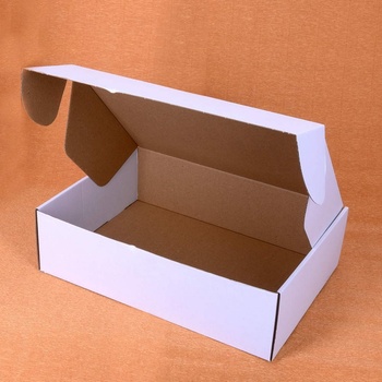 35 х 25 х 10 см. бяла сгъваема картонена кутия