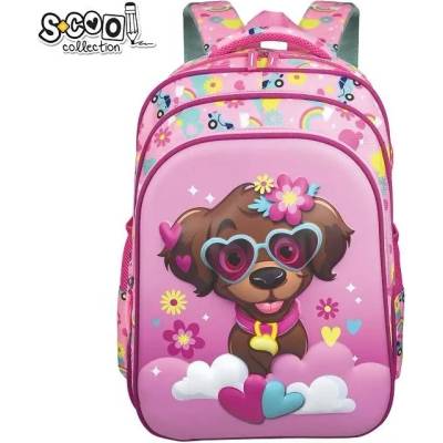 S-Cool Ученическа, ергономична раница scool little puppy 3d eva