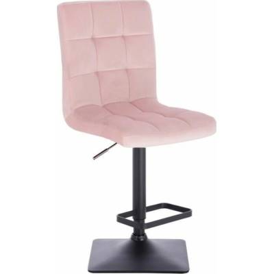 LuxuryForm Design Toledo Velur na čiernej hranatej podstave ružová
