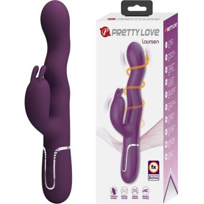 Pretty love loursen rabbit vibrator with thrusting motion and 7 vibrations usb rechargeable