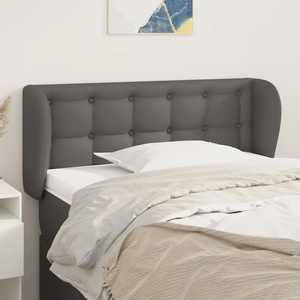 vidaXL Горна табла с уши, сива, 93x23x78/88 см, изкуствена кожа (3117226)