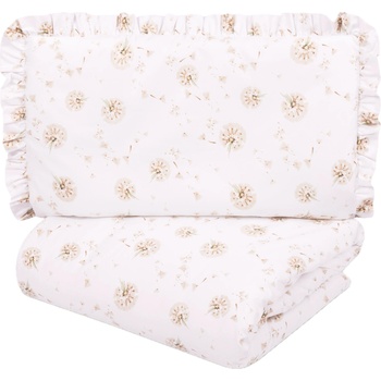 Sensillo Бебешки спален комплект от 2 части Sensillo - Бежови глухарчета, 100 х 135 cm (SILLO-437948)