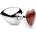 Booty Sparks Gemstones Red Jasper Heart Anal Plug Large