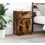 vidaXL Нощни шкафчета 2 бр опушен дъб 39x35x65 см инженерно дърво (861328)