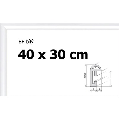 BFHM Plastový rám 40x30cm biely