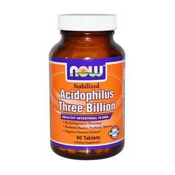 NOW Пробиотик - Stabilized Acidophilus Three Billion - 90 таблетки, NOW FOODS, NF2913