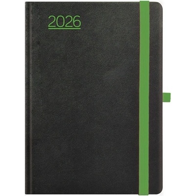 Kalendart Nero 2026 N015 A5 седмичен календар в черно и зелено 26T015N-006 (26T015N-006)