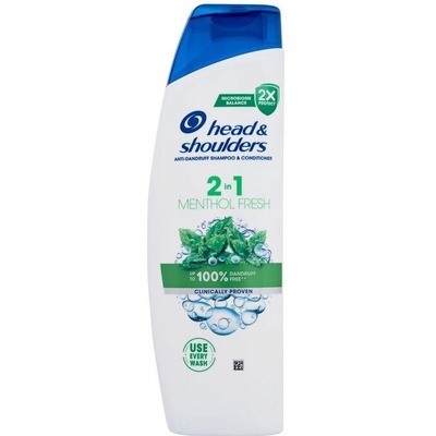 Head & Shoulders Menthol Fresh 2in1 šampón a kondicionér proti lupinám 250 ml