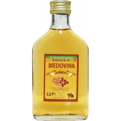 Včelařství M+M medovina dezertní skořicová 0,2 l