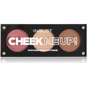 Inglot Face Palette хайлайтър, бронзър и руж цвят Cheek Me Up! 7.2 гр