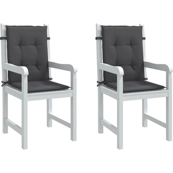 Image 1 of vidaXL Възглавници за столове 2 бр меланж антрацит 100x50x4 см плат (4002442)