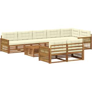 vidaXL Комплект дивани за открито 9 бр (3383538)