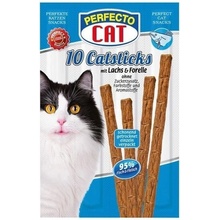 Perfecto Cat Mäsové tyčky losos & pstruh 10 x 50 g