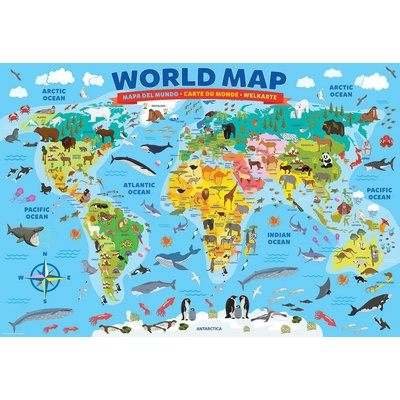 EUROGRAPHICS - Puzzle Map of the World 100 XXL - 100 piese