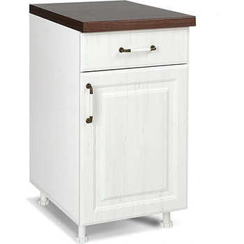 Matis Кухненски шкаф долен с чекмедже и врата rustic d45 kf бял