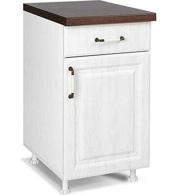 Matis Кухненски шкаф долен с чекмедже и врата rustic d45 kf бял