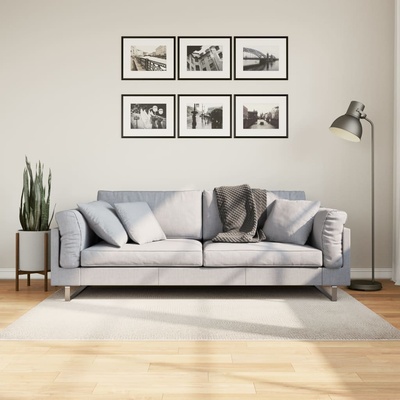 vidaXL Килим IZA с къс косъм, скандинавски вид, кремав, 120x170 см (375440)