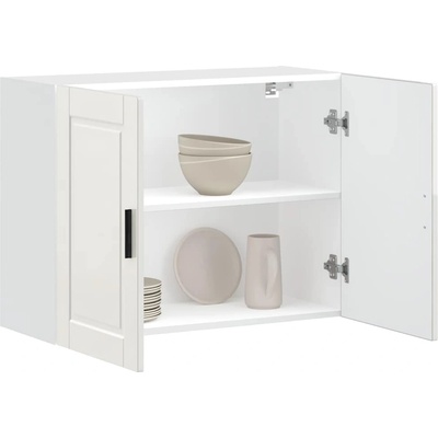 vidaXL Кухненски стенен шкаф Porto, бял гланц, инженерно дърво (854069)