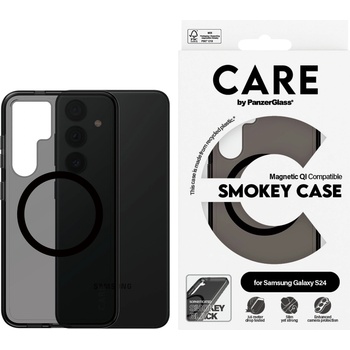 Image 1 of Panzer Гръб CARE by PanzerGlass за Samsung Galaxy S24, Flagship, Smokey QI, Черен