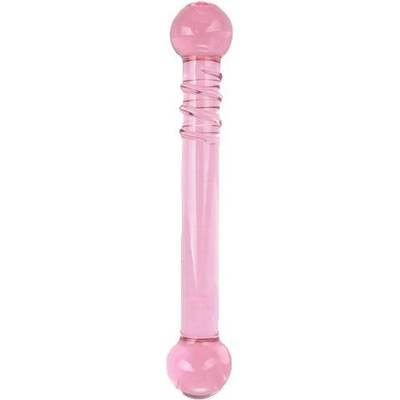 Passion labs Двустранно стъклено дилдо "sphere tip glass dildo" 19 см